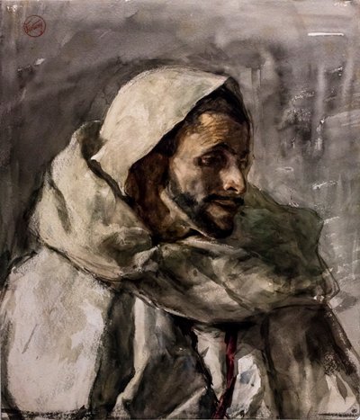 Bust Portrait of a Man, Three-Quarter Right, circa 1870 by Mariano Fortuny