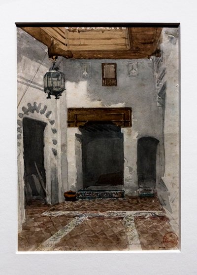 Interior of the House Where We Spent Our First Days in Tetouan, around 1860 by Mariano Fortuny