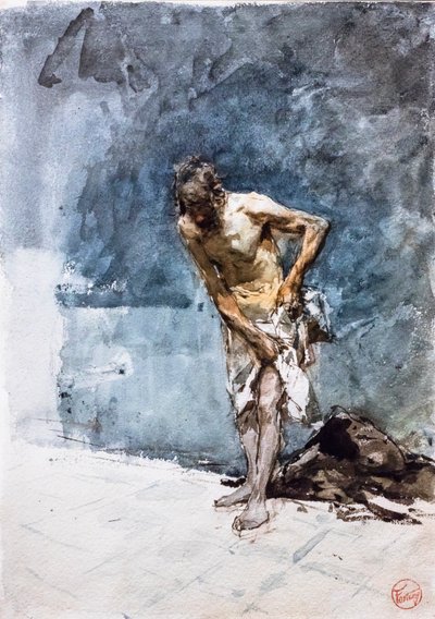 Man Dressed in a Loincloth, circa 1871 by Mariano Fortuny