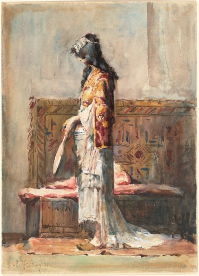 A Moroccan Woman in Traditional Dress by Marià Fortuny