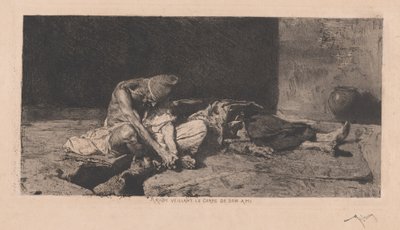 Arab Watching over the Body of His Friend by Marià Fortuny