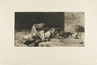 Arab Watching the Body of His Friend by Mariano Fortuny y Marsal