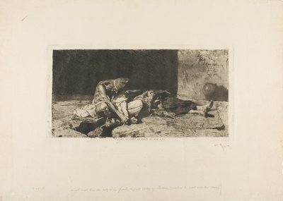 Arab Watching the Body of His Friend by Mariano Fortuny y Marsal