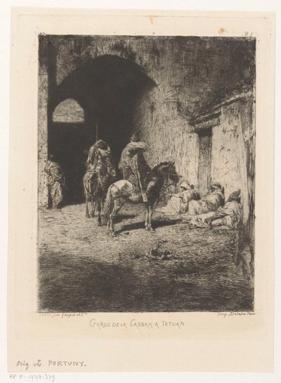 Guards of the Kasbah in Tetouan by Mariano José María Bernardo Fortuny y Carbó