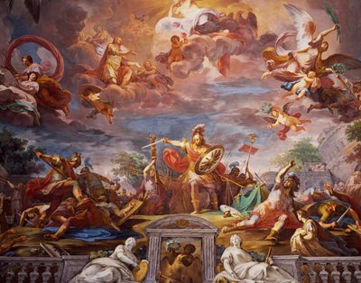 Marcus Furius Camillus Breaking Treaty with the Gauls, Entrance Hall, Galleria Borghese by Mariano Rossi