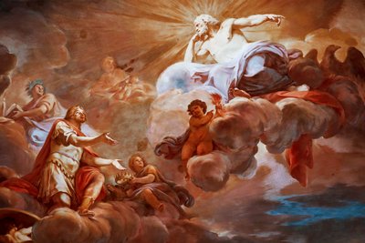 Romulus is welcomed in Olympus by Jupiter (detail) by Mariano Rossi