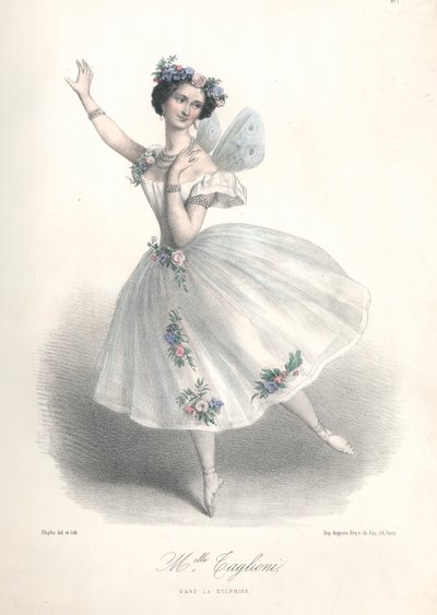Italian ballet dancer Marie Taglioni in her father Filippo Taglioni