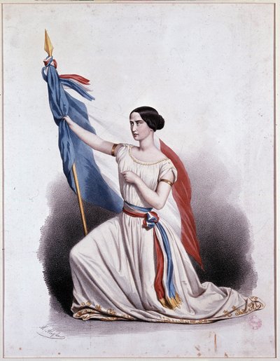 La Marseillaise declassified by Rachel at the Comédie Française - lithography by Alophe by Marie Alexandre Alophe