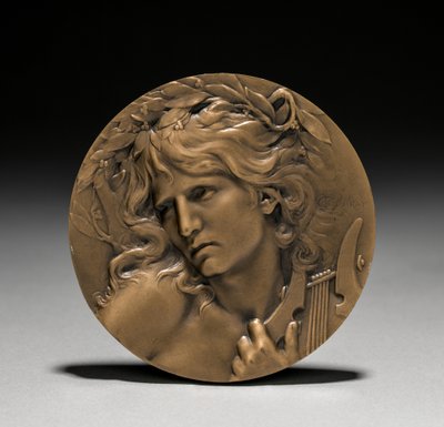 Medal Presented to Loïe Fuller by the French Government: Orpheus at the Entrance to the Underworld (obverse) by Marie Alexandre Lucien Coudray
