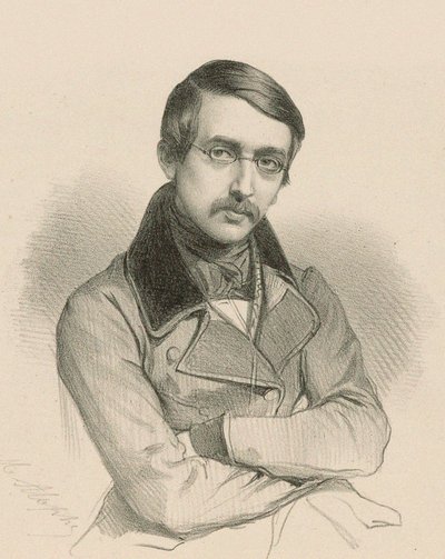 Portrait of the Dramatist Auguste Anicet-Bourgeois by Marie Alexandre Menut Alophe