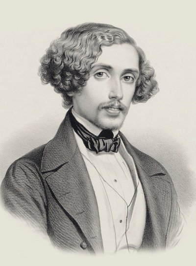 Portrait of the Pianist and Composer Julius Schulhoff 1825-1898, 1850 by Marie Alexandre Menut Alophe