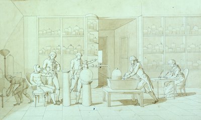 Antoine Lavoisier (1743-94) and his Experiments into Respiration by Marie Anne Pierrette Lavoisier