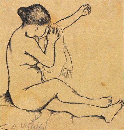 Seated Female Nude by Marie Clementine (Suzanne) Valadon