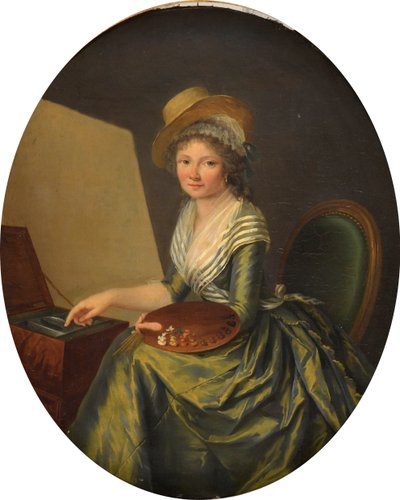 Self-Portrait with Easel by Marie Elisabeth Lemoine