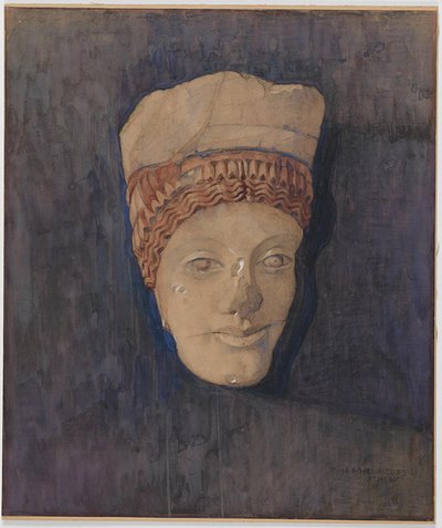 Head of Kore (Acropolis Museum Inv. 696) by Marie Henriques