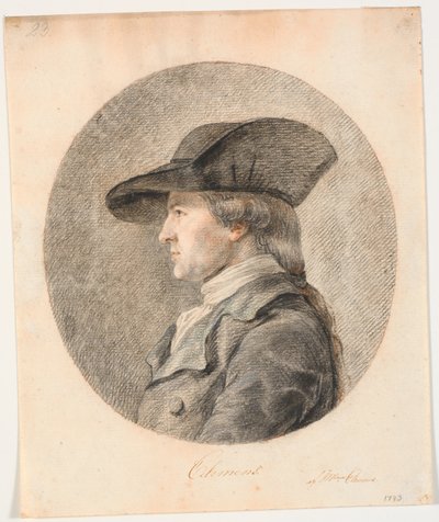 Portrait of J.F. Clemens. Profile to the Left by Marie Jeanne Clemens