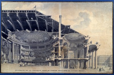 View from the interior of the new room of the Comedie Francaise by Marie Joseph and Wailly Charles de Peyre
