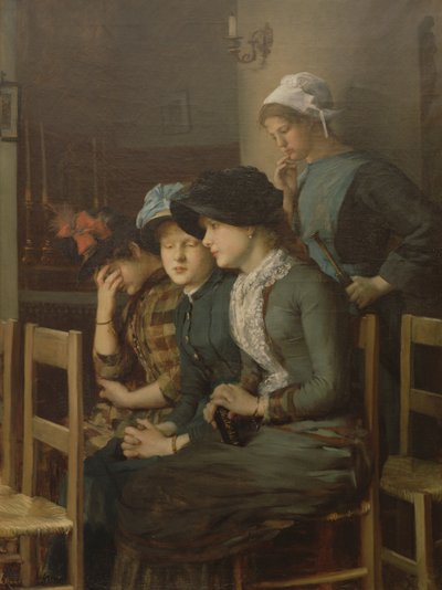 Young girl with geese by Marie Mrs Dujardin Beaumetz Petiet