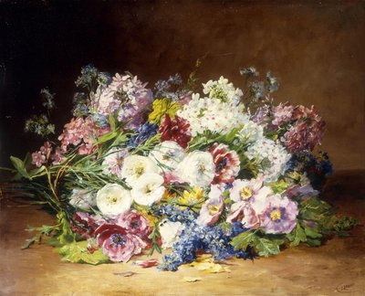 A Splendid Bouquet of Assorted Flowers by Marie Therese Lemaire