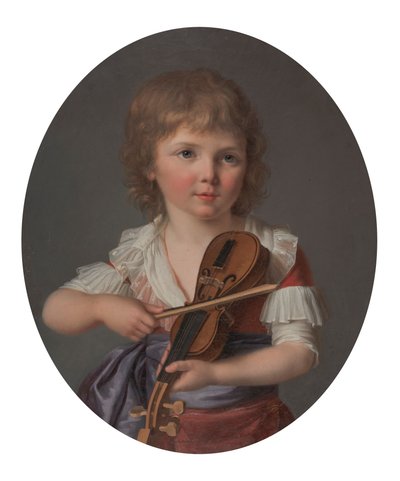 Master Henri Gabiou Playing the Violin by Marie Victoire Lemoine