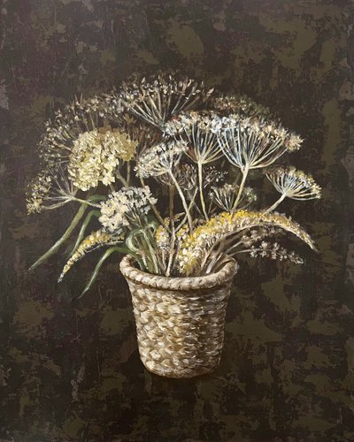 Rustic Wildflower Basket by Marina Kozyr