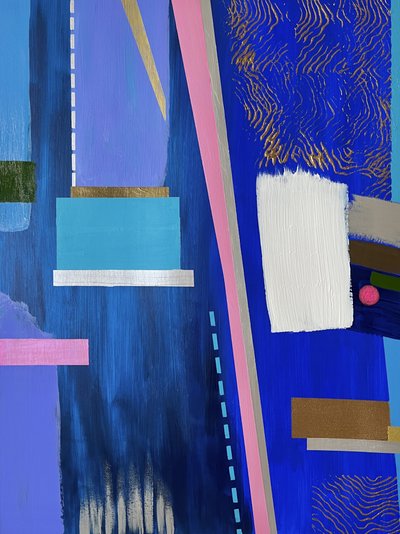 Vibrant Blue Geometry by Marina Kozyr