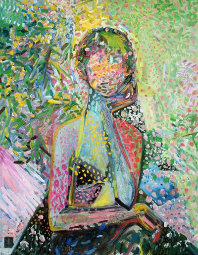 Colorful Garden Portrait by Marina Nelson