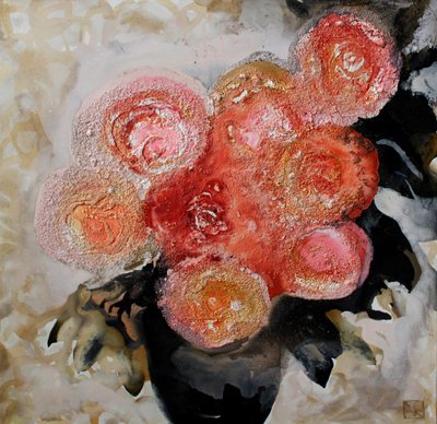 Vibrant Textured Roses by Marina Nelson