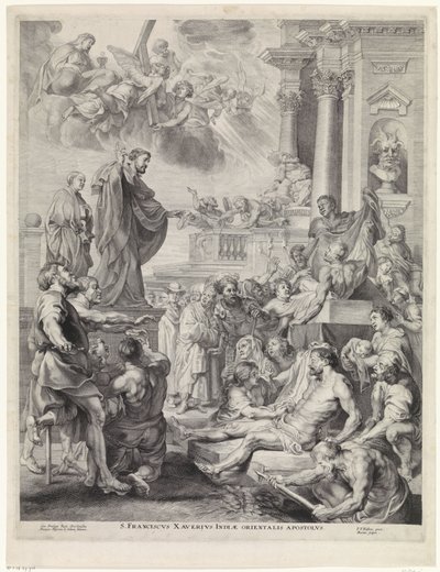 St. Francis Xavier Raising a Dead Person to Life (S. Franciscus Xavierivs Indiae orientalis Apostolvs) by Marinus Robyn van der Goes