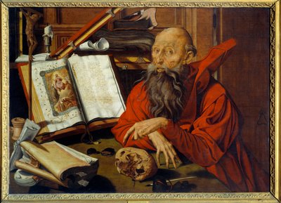 Saint Jerome Meditating by Marinus van Reymerswaele
