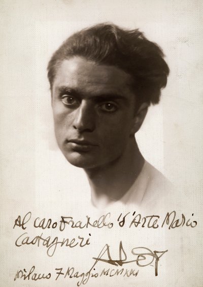 Portrait of the painter Roberto Aloy, June 7, 1921 by Mario Castagneri