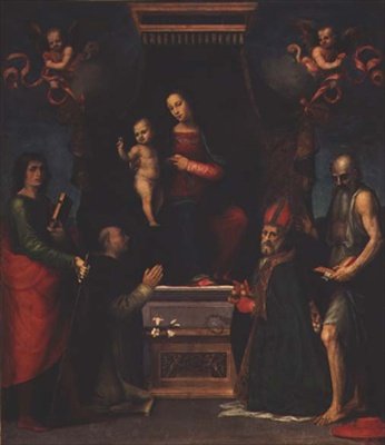 Madonna and Child with St. Julian, St. Dominic, St. Nicholas of Bari and St. Jerome by Mariotto Albertinelli