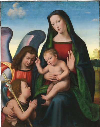 The Madonna and Child with the Young Saint John the Baptist and an Angel by Mariotto Albertinelli