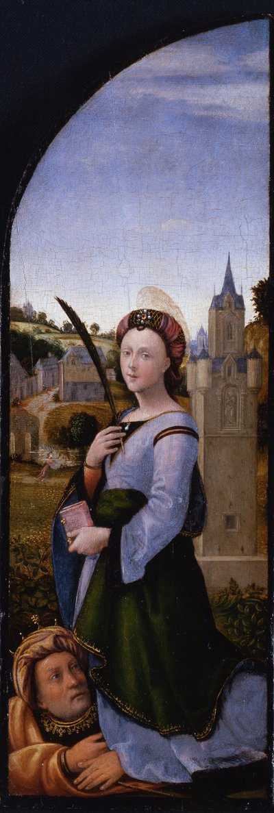 Triptych: Saint Barbara and her father Dioscurus, 1500 by Mariotto Albertinelli