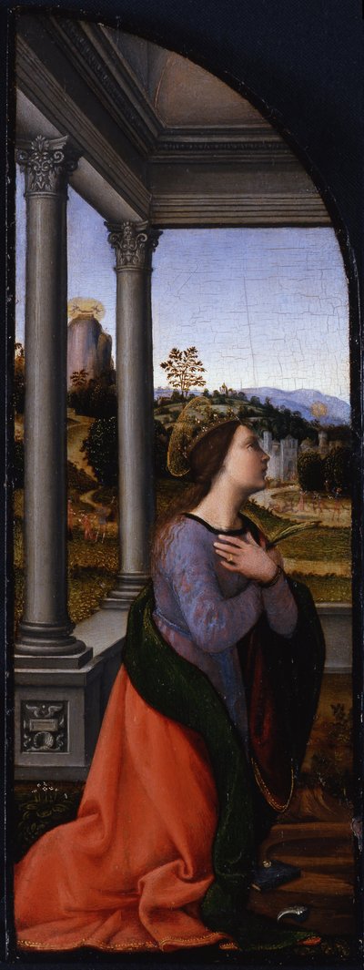 Triptych, Left-Hand Panel: Saint Catherine of Alexandria by Mariotto Albertinelli