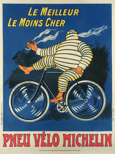 Poster Advertising Michelin Tyres, Printed by Chaix, Paris by Marius (1867 1946) Rossillon