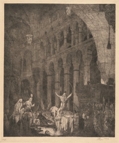 Mohammed II in the Hagia Sophia by Marius Alexander Jacques Bauer
