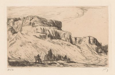 Caravan with Camels in Desert Landscape by Marius Bauer (signed by artist)