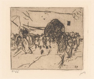Gate in Constantinople by Marius Bauer (signed by artist)