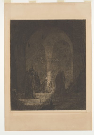Entrance Hall of a Mosque by Marius Bauer (signed by artist)
