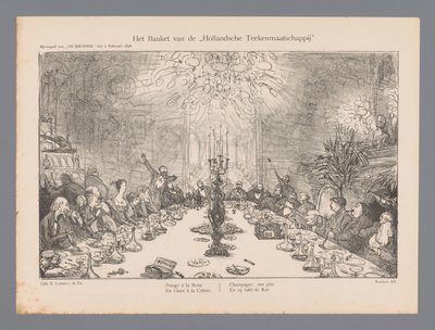 The Banquet of the Dutch Drawing Society by Marius Bauer