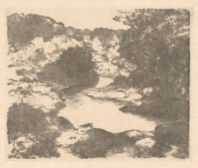 Hill Landscape with River by Marius Holleman