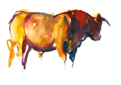 Sunset Bull, 2010 by Mark Adlington