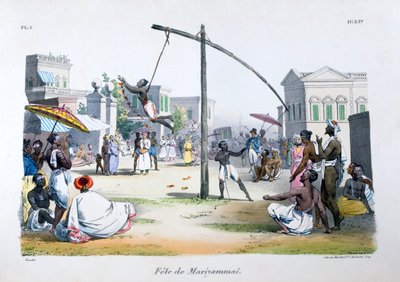 Festival of Mariyamma, Hindu Deity, 1828 by Marlet et Cie