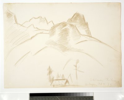 Mountain Landscape with House in Foreground, 1933 by Marsden Hartley