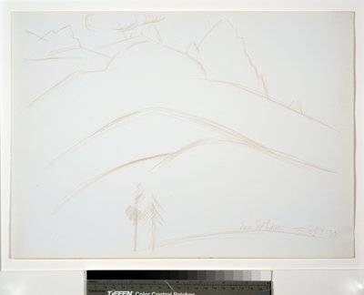 Mountain Landscape with Two Pine Trees by Marsden Hartley