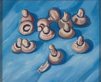 Mushrooms on a Blue Background by Marsden Hartley