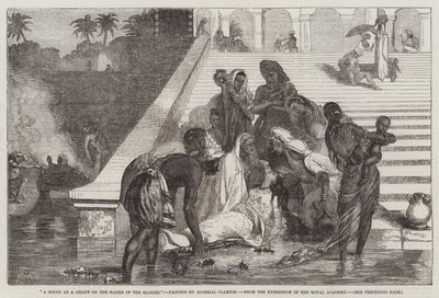 A Scene at a Ghaut on the Banks of the Ganges by Marshall Claxton