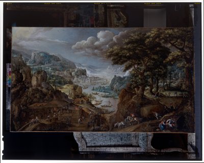 A Landscape with an Iron Foundry by Marten van Valckenborch