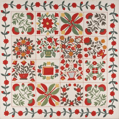 Album Quilt, Baltimore, Maryland, c.1861 by Martha E. Keech